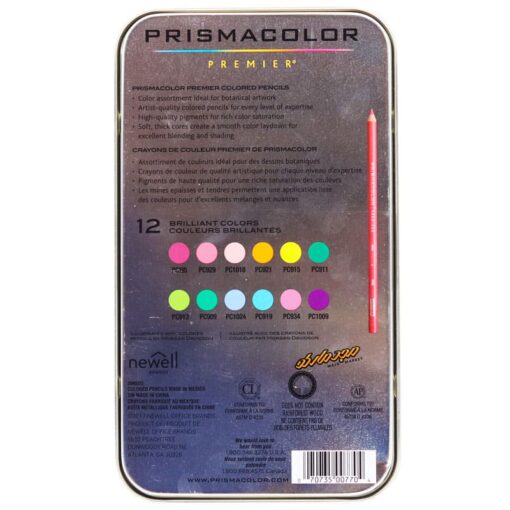 مداد رنگی 12 رنگ طرح گل پریسما کالر Prismacolor