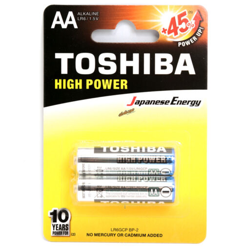 باتری قلمی آلکالاین توشیبا بسته دو عددی Toshiba