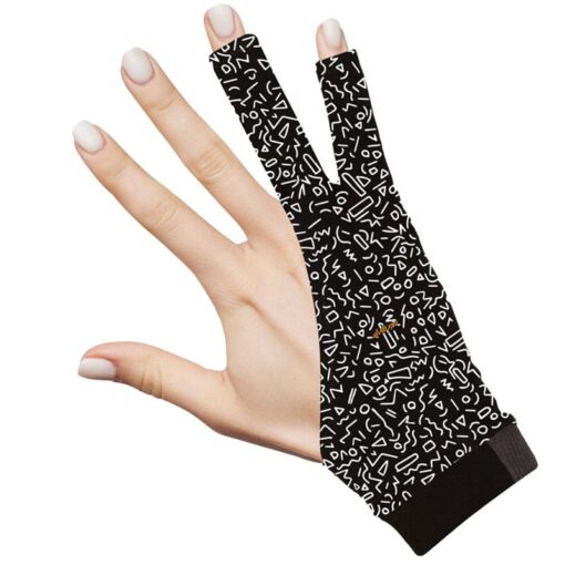 دستکش طراحی طرح دار جئو متریک Large دو انگشتی