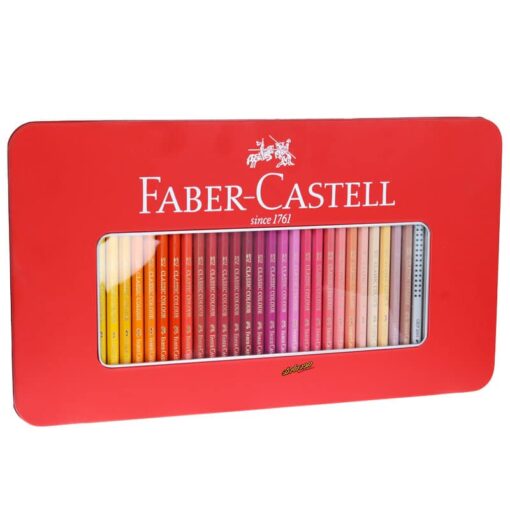 مداد رنگی 100 رنگ جعبه فلزی کلاسیک فابر کاستل Fabercastell