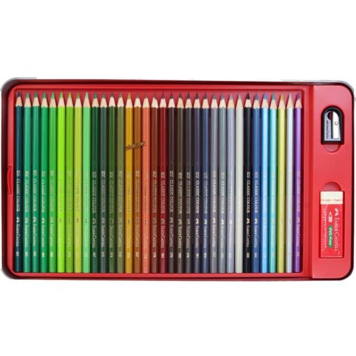 مداد رنگی 100 رنگ جعبه فلزی کلاسیک فابر کاستل Fabercastell