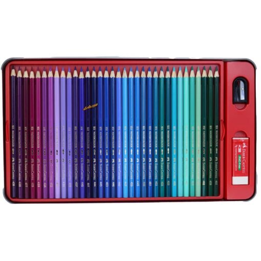 مداد رنگی آبرنگی 100 رنگ جعبه فلزی کلاسیک فابر کاستل Fabercastell