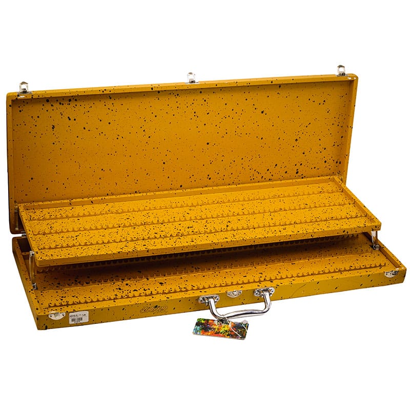 جعبه چوبی مداد رنگی 120 عددی زرد میکلانژ