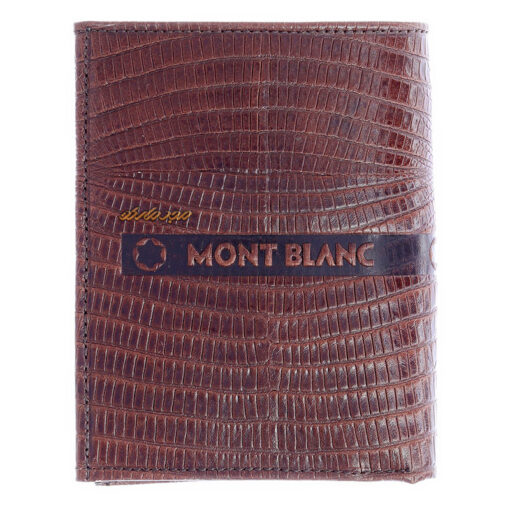 کیف پول کوچک کتابی چرم قهوه ای Mont