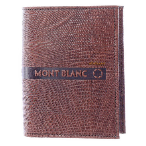 کیف پول کوچک کتابی چرم قهوه ای Mont