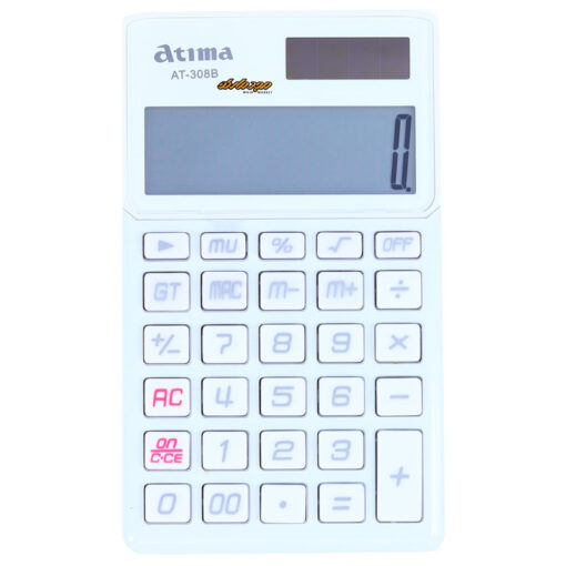 ماشین حساب جیبی سفید 12 رقمی مدل At-308B آتیما Atima