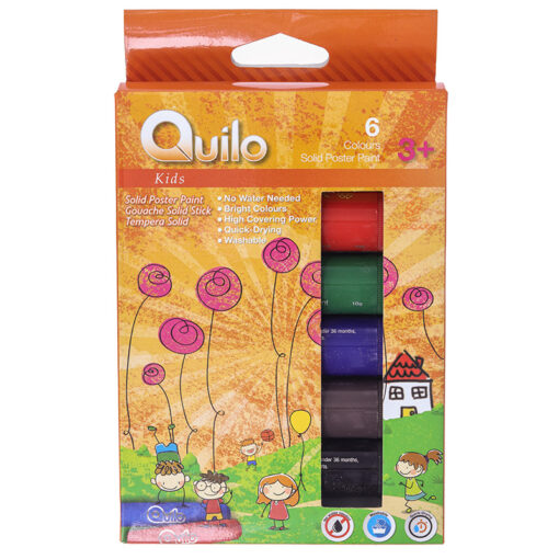 گواش جامد 6 رنگ کویلو Quilo