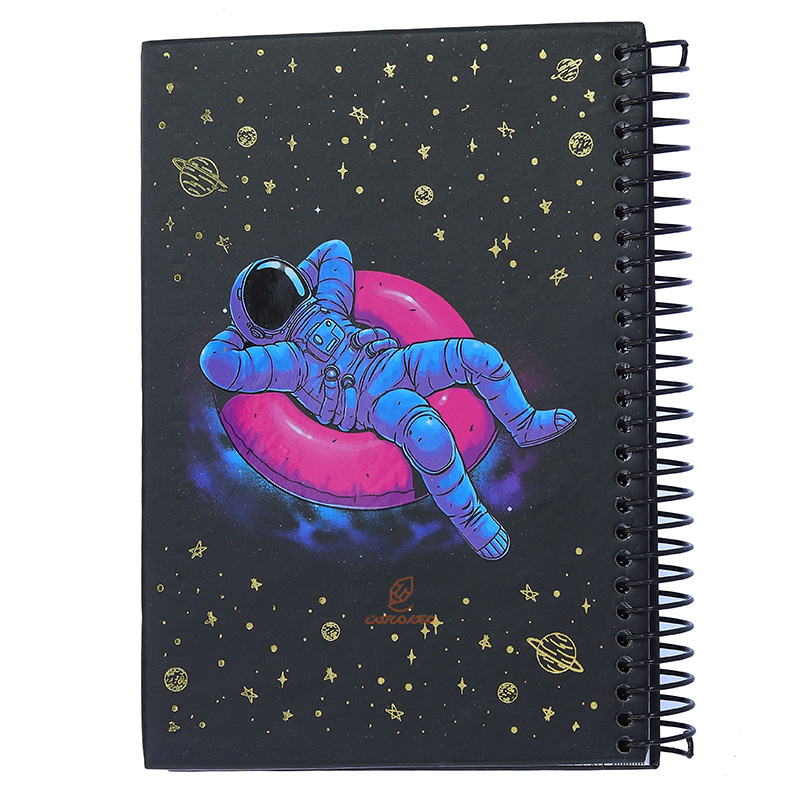 دفترچه یادداشت سیمی کد 3501 طرح فضانورد خوابیده کینگ King