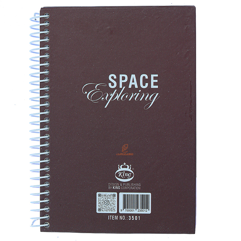 دفترچه یادداشت سیمی کد 3501 طرح فضانورد و سیاره کینگ King
