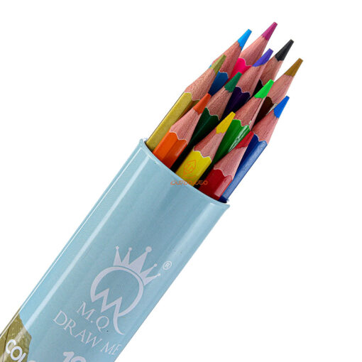 مداد رنگی 12 رنگ لوله ای طرح حیوانات جنگل ام کیو Mq