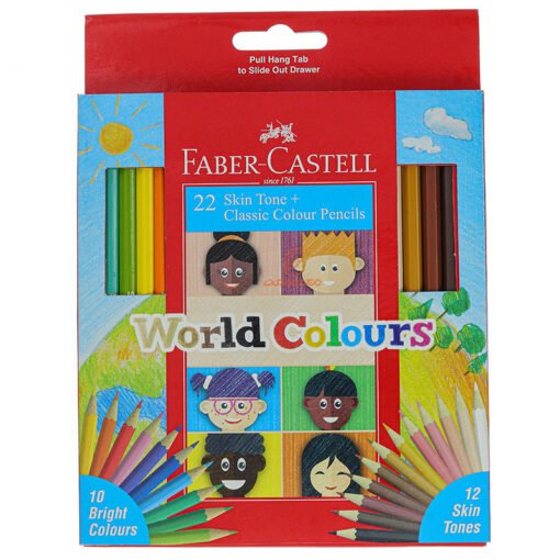مداد رنگی 22 رنگی (رنگ پوست) جعبه مقوایی فابر کاستل Fabercastell