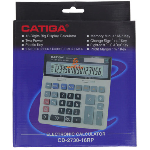 ماشین حساب رومیزی 16 رقم مدل Cd-2730 کاتیگا Catiga