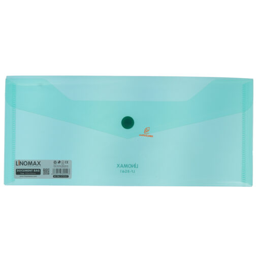 پوشه دکمه دار سبز شفاف ملخی (نامه) Eg61 لینومکس Linomax