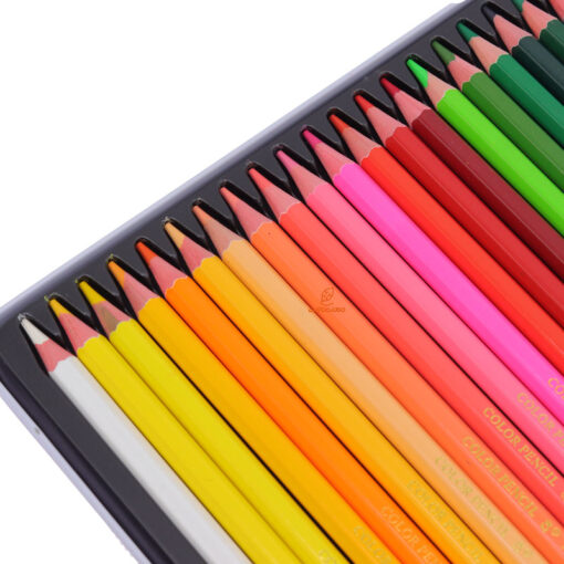 مداد رنگی 36 رنگ آرتیست جعبه فلزی طرح برگ ام کیو Mq