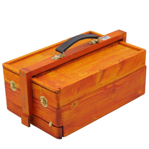 جعبه رنگ و ابزار سه طبقه چوبی