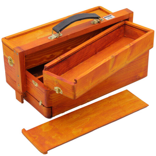 جعبه رنگ و ابزار سه طبقه چوبی