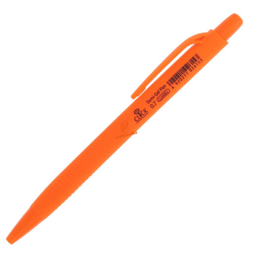 خودکار فشاری 0.7 نارنجی مدل Gel Pen کلیک Click
