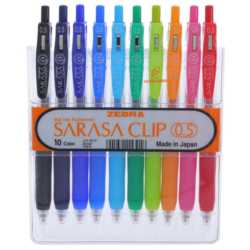 روان نویس 10 رنگ 0.5 میل زبرا مدل ساراسا کلیپ Sarasa Clip