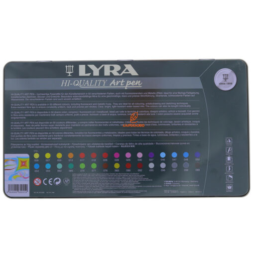 ماژیک طراحی حرفه ای 30 رنگ مدل Art Pen لیرا Lyra