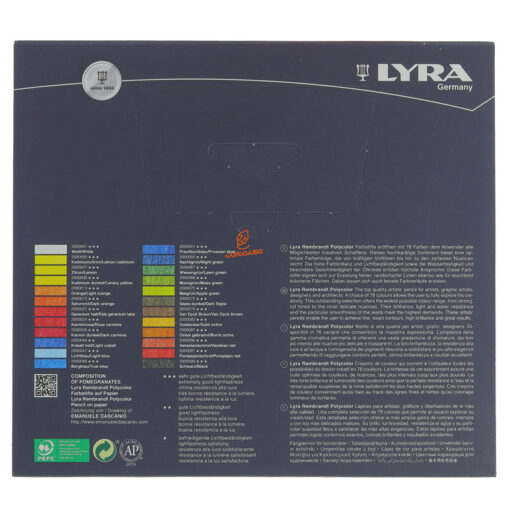 مداد رنگی 24 رنگ جعبه فلزی مدل Polycolor Pencils لیرا Lyra