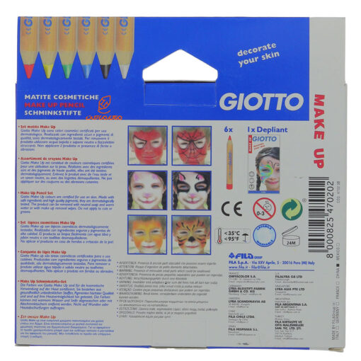 مداد گریم 6 رنگ 470200 جیوتو Giotto